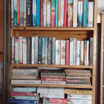 Bookshelf full of excellent books at Bookworm in Upper Highwaasy KZN