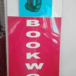 Signboard for Bookworm bargains at the Shongweni Farmers Market