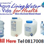 bottles for mineral infused drinking water from Agua e Vida in Groenkloof Pretoriafour different size