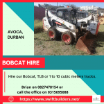 A bobcat for hire by Swift Contractors in Avoca Durbanon the ground