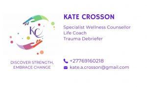 Embrace Changes Business Card Counsellor Kate Crosson